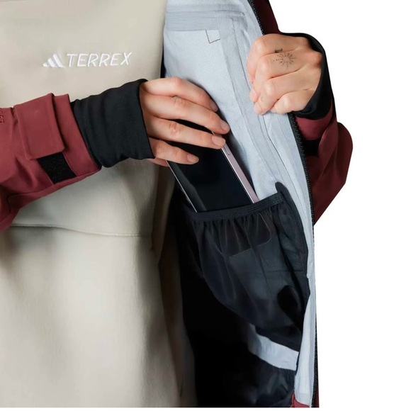 Women’s Adidas Terrex Techrock 3L Post Consumer Rain.Rdy Jacket - Picture 9 of 11